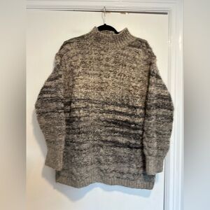 VTG 90s/ Y2K Sz:L DKNY Oversized Earth Tone Chunky Cable Knit Wool Blend Sweater